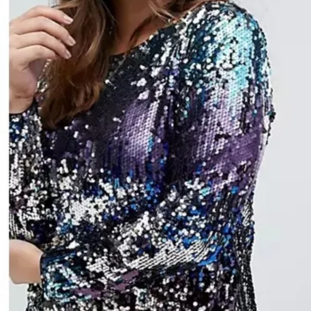 Sequin Dress in”Under the Sea” colors, 24